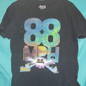 Black Back To The Future "88 MPH" T-Shirt, Size M